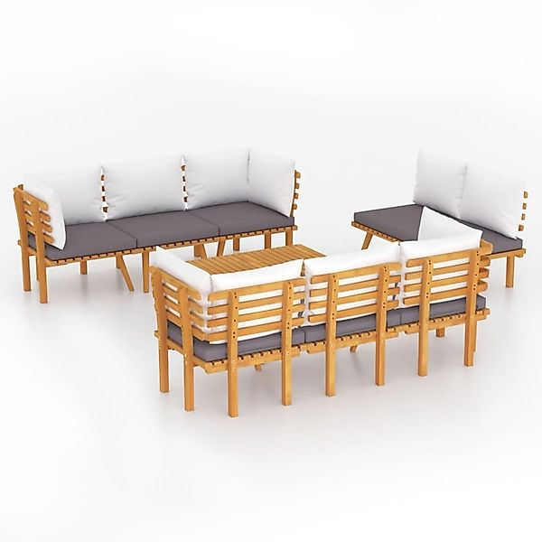 vidaXL Gartenlounge-Set 8-tlg. Garten-Lounge-Set mit Kissen günstig online kaufen