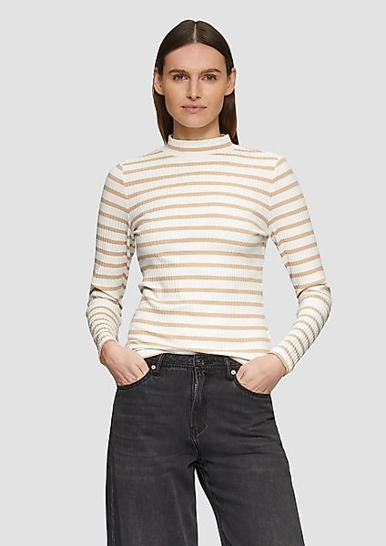 s.Oliver Langarmshirt T-Shirt Langarmshirt mit Rippstruktur günstig online kaufen