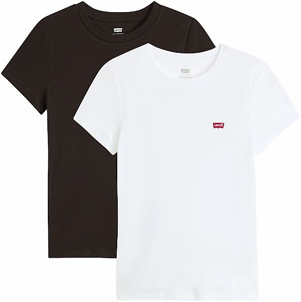 Levis T-Shirt "Mini-Logo", 2 Stk. mit kleiner Markenlogo-Stickerei auf der günstig online kaufen