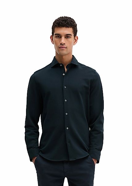 Marc OPolo Langarmhemd "aus Bio-Baumwoll-Piqué" günstig online kaufen