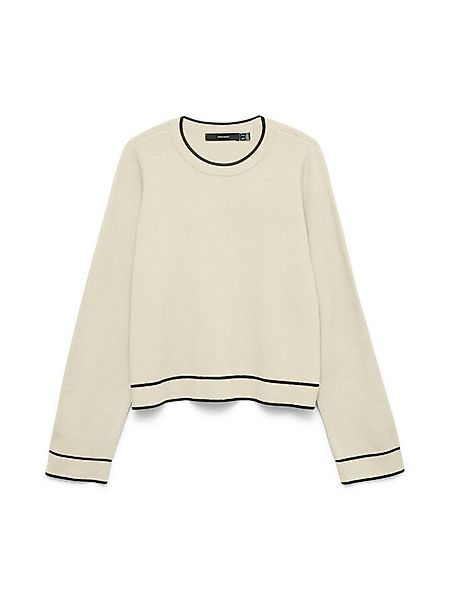 Vero Moda Strickpullover VMGOLD LS O-NECK DOUBLE CONTRAST PU günstig online kaufen