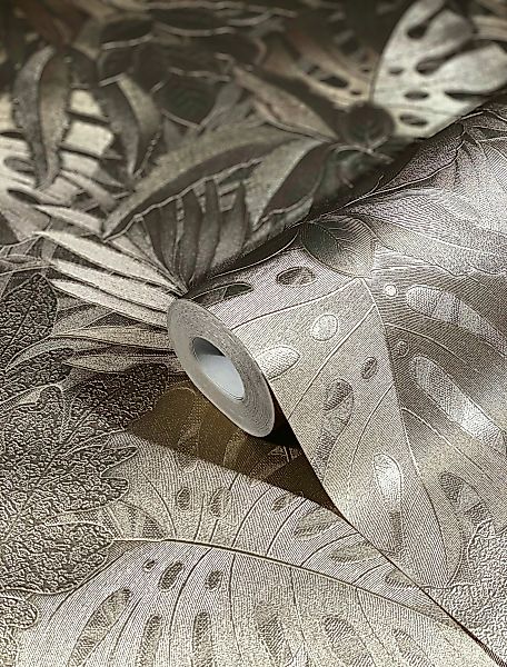 Marburg Vliestapete, floral, metallic, schimmernd, (1 günstig online kaufen