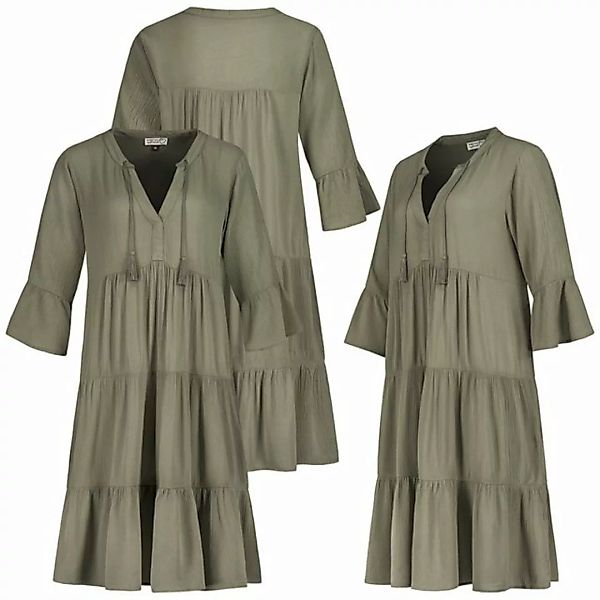 SUBLEVEL Strandkleid Sublevel Damen Kleid Strandkleid Sommerkleid 100% Visk günstig online kaufen