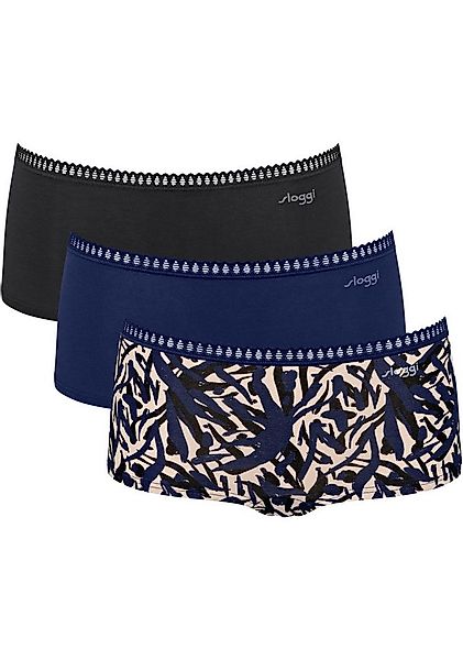 sloggi Retro Pants GO Crush (3er Pack) Spitzendetails, Multipack, Baumwollm günstig online kaufen
