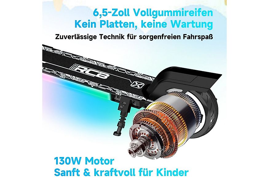 RCB TECH Elektro-Kinderroller R12 Elektrischer Kinder-Scooter, klappbar, bi günstig online kaufen