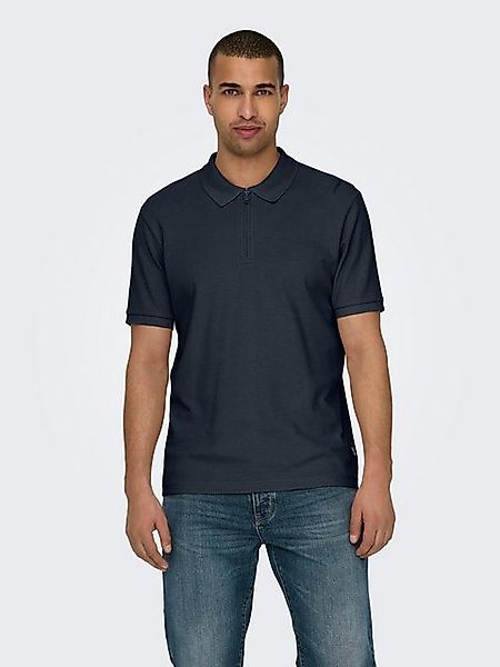 ONLY & SONS Poloshirt Poloshirt Kurzarm Polokragen klassisches ONSMIKE ZIPP günstig online kaufen