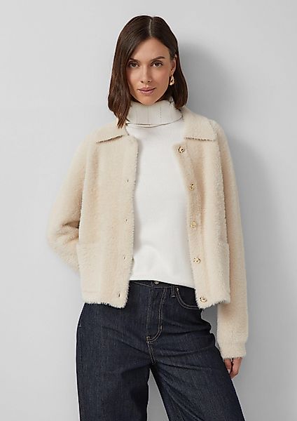 s.Oliver Cardigan Strickjacke Taillierte Fake-Fur-Jacke mit günstig online kaufen