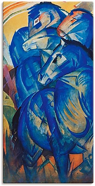 Artland Wandbild "Turm der blauen Pferde. 1913" Haustiere 1 Stk. tlg. als L günstig online kaufen