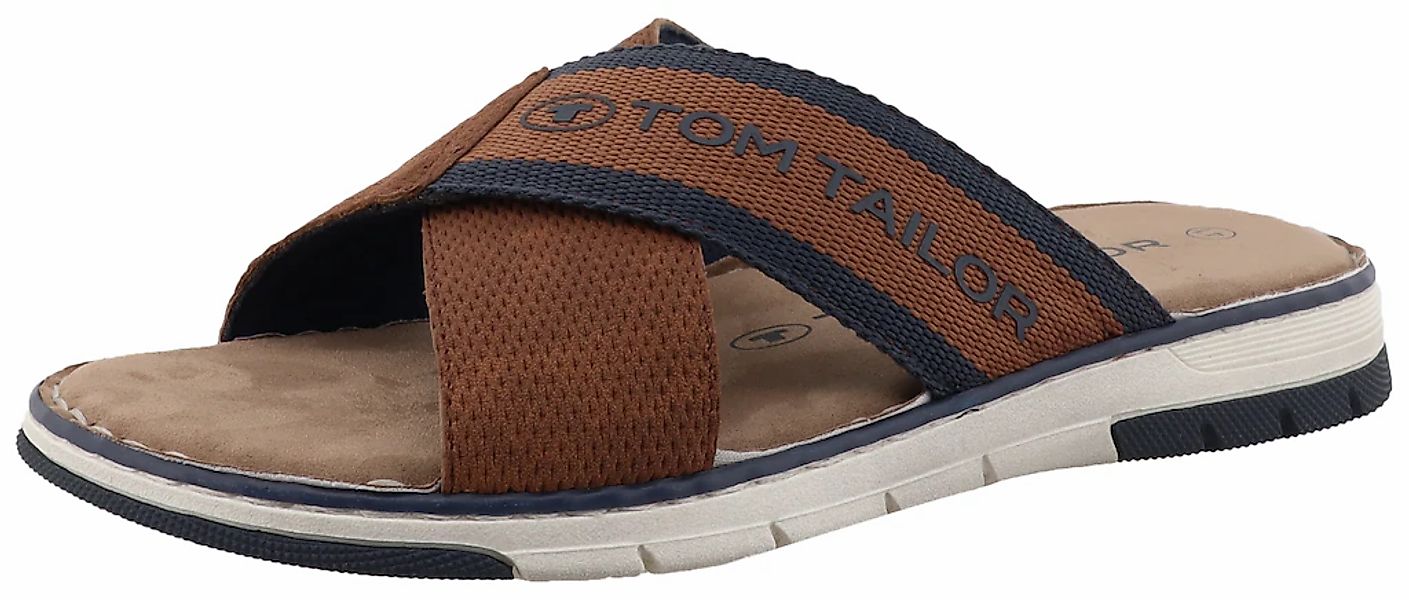 TOM TAILOR Pantolette, Sommerschuh, Schlupfschuh, Bequemschuh mit plakative günstig online kaufen