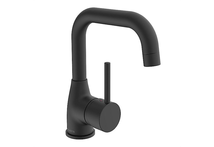 Schütte Waschtischarmatur RAVENNA chrom schwarz Pop-up Ablauf, Kartusche, M günstig online kaufen