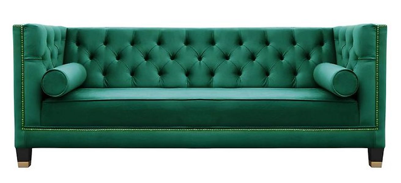 Xlmoebel 3-Sitzer Dreisitzer Sofa in Grün für das Wohnzimmer mit Stoffbezug günstig online kaufen