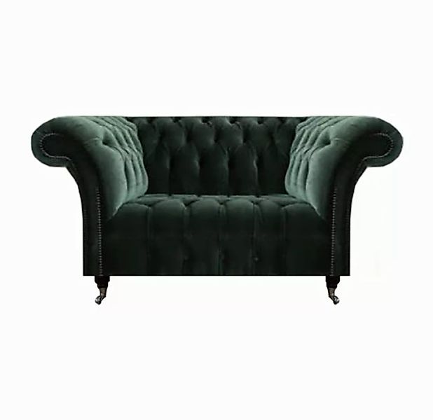 JVmoebel Chesterfield-Sofa Luxus Schwarz Zweisitzer Sofa Couch Wohnzimmer P günstig online kaufen