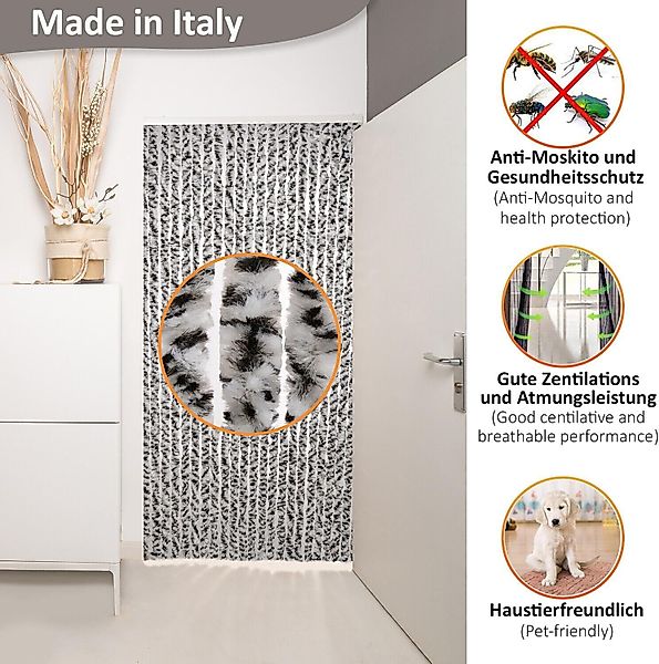 Defactoshop Insektenschutz-Vorhang Flauschvorhang Türvorhang Chenille Flieg günstig online kaufen