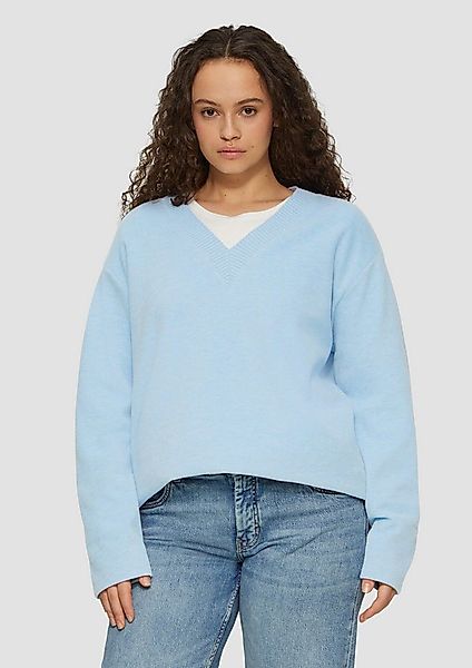 s.Oliver Sweatshirt Sweatshirt Weiches Sweatshirt mit V-Ausschnitt günstig online kaufen