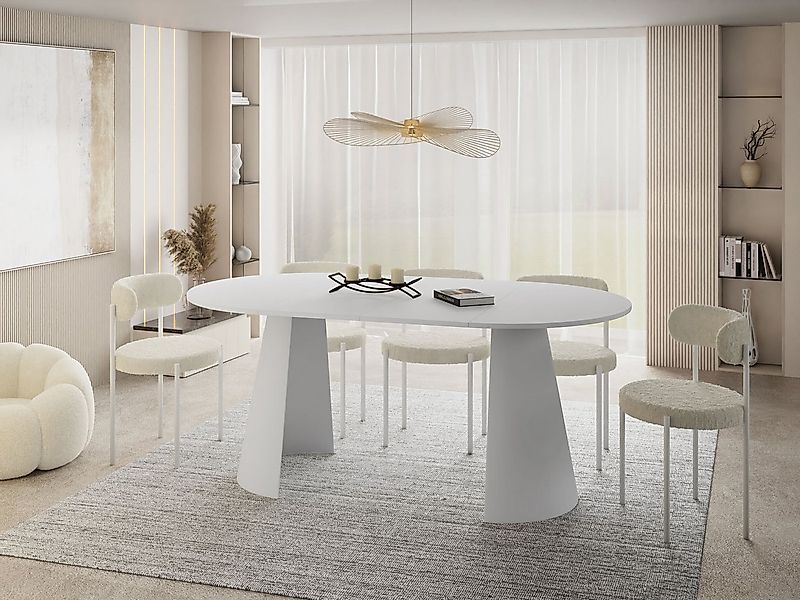 WFL GROUP Esstisch Lamio (erhältlich in 2 Größen – 100/120 cm, ausziehbar a günstig online kaufen