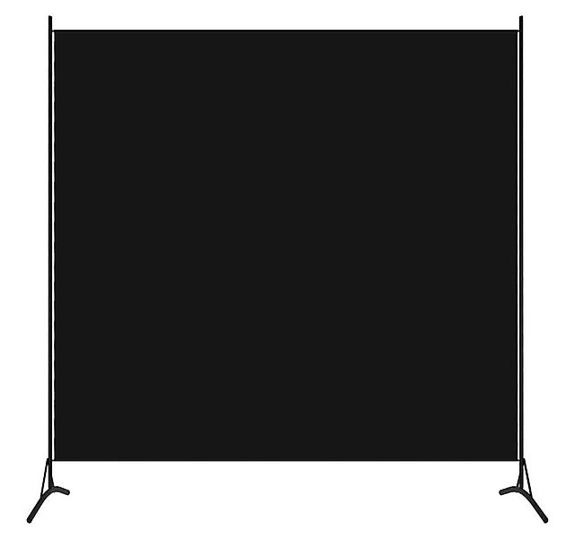 furnicato Raumteiler Paravent Schwarz 175x180 cm Stoff, 1-tlg. günstig online kaufen