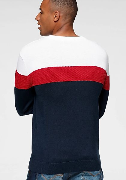 H.I.S Rundhalspullover neue Farben! Colorblocking, in günstig online kaufen