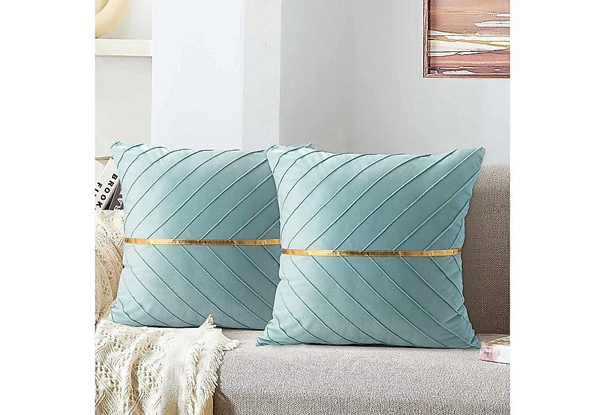 BYSURE Kissenbezüge, (2 Stück), samt Golden Patchwork Kissenbezug 45x45cm günstig online kaufen