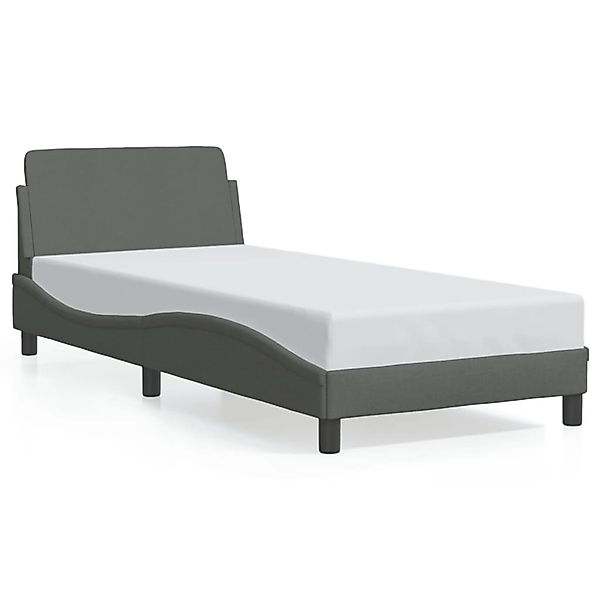vidaXL Bettgestell mit Kopfteil Dunkelgrau 90x200 cm Stoff Modell 41957705 günstig online kaufen