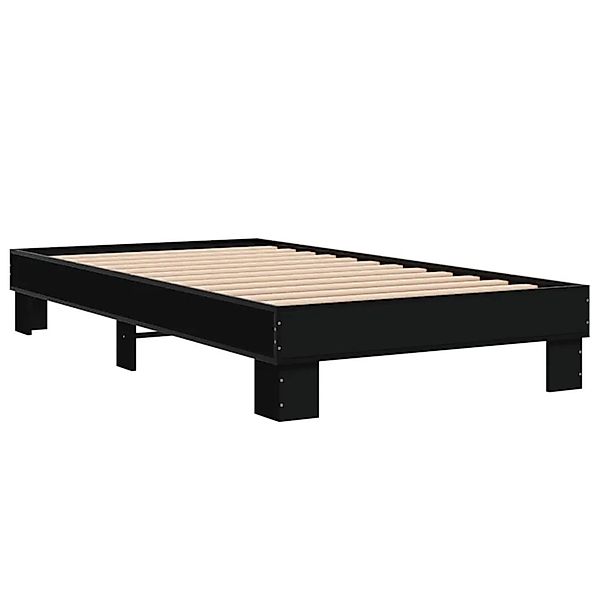 vidaXL Bettgestell Schwarz 90x200 cm Holzwerkstoff und Metall 845872 günstig online kaufen