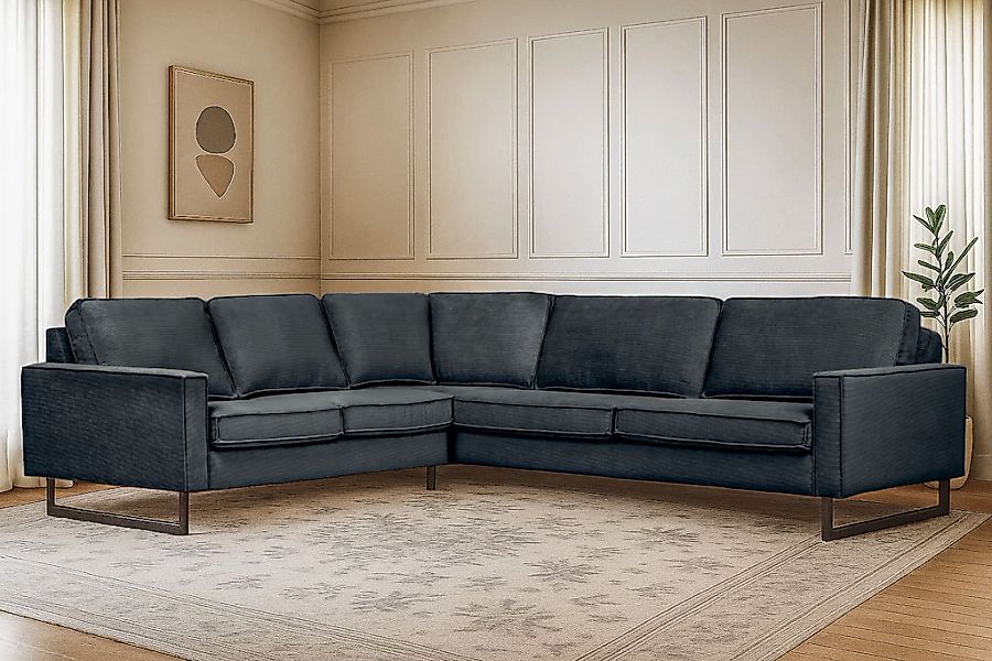 Home affaire Ecksofa "Pinto, XXL, 250/290 cm, langer Schenkel, Ottomane" Co günstig online kaufen