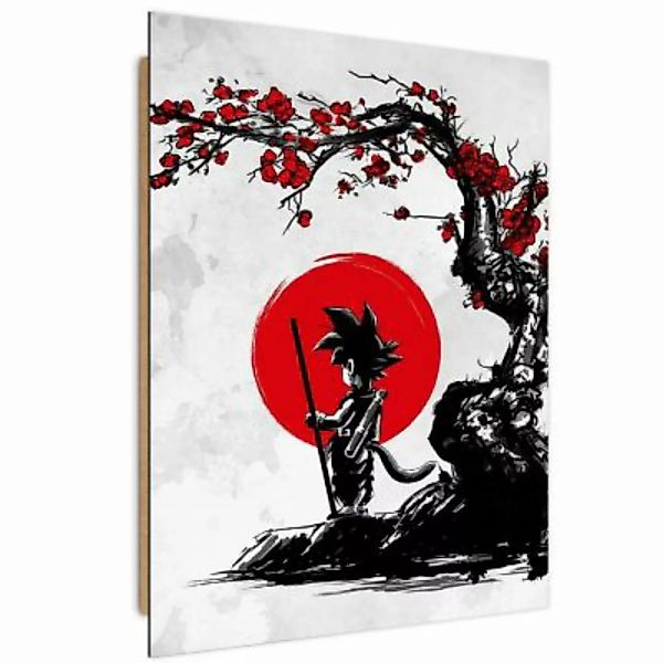 FEEBY® Kunst Goku und der rote Mond Leinwandbilder bunt Gr. 60 x 90 günstig online kaufen