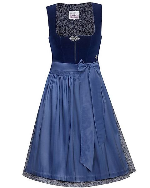 MarJo Dirndl 'Elisabeth' Samt 697758, Azurblau günstig online kaufen