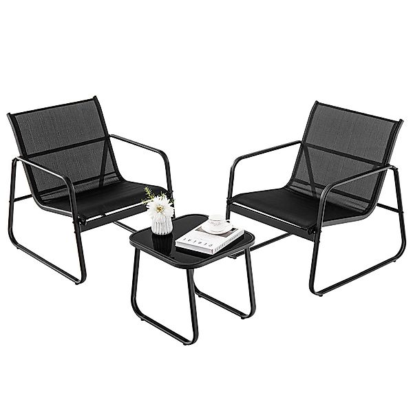 COSTWAY Balkonset Gartenmöbel-Set, (3-tlg), 2 Stühle, günstig online kaufen