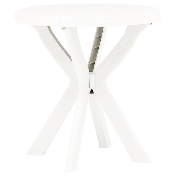 vidaXL Bistrotisch Weiß Ø70 cm Kunststoff 48796 günstig online kaufen