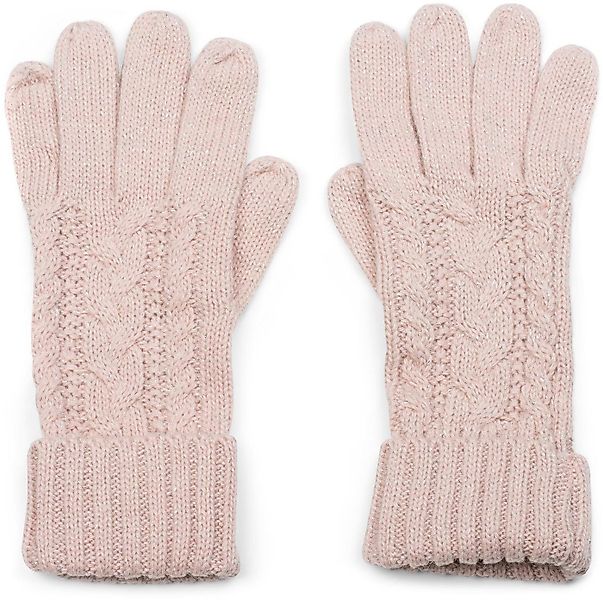 styleBREAKER Strickhandschuhe Strick Handschuhe mit Zopfmuster und Metallic günstig online kaufen