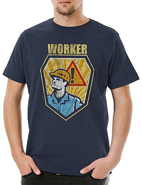 Urban Backwoods Print-Shirt Urban Backwoods Worker IV Herren T-Shirt Navy G günstig online kaufen