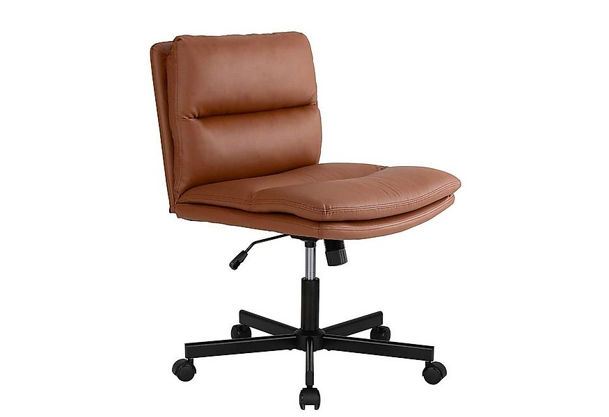 UEV Bürostuhl ohne Arm, Schneidersitz Schreibstuhl mit Rollen (Lesesessel m günstig online kaufen