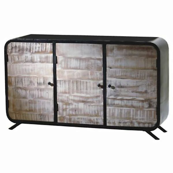 MÖBEL IDEAL Sideboard recyceltem Massivholz und Metall 150 x 40 x 90 braun günstig online kaufen