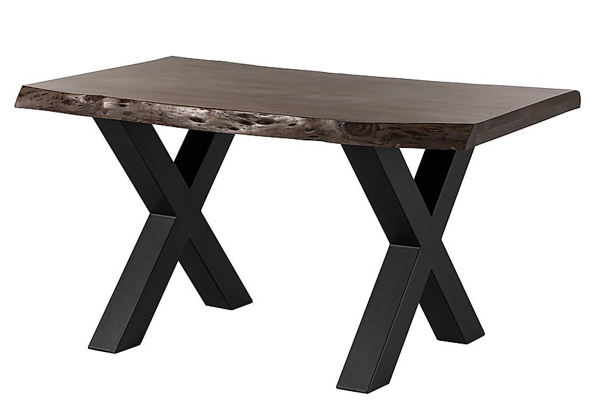 Massivmoebel24 Baumkantentisch FREEFORM (Baumtisch Akazie 160x90x77 günstig online kaufen