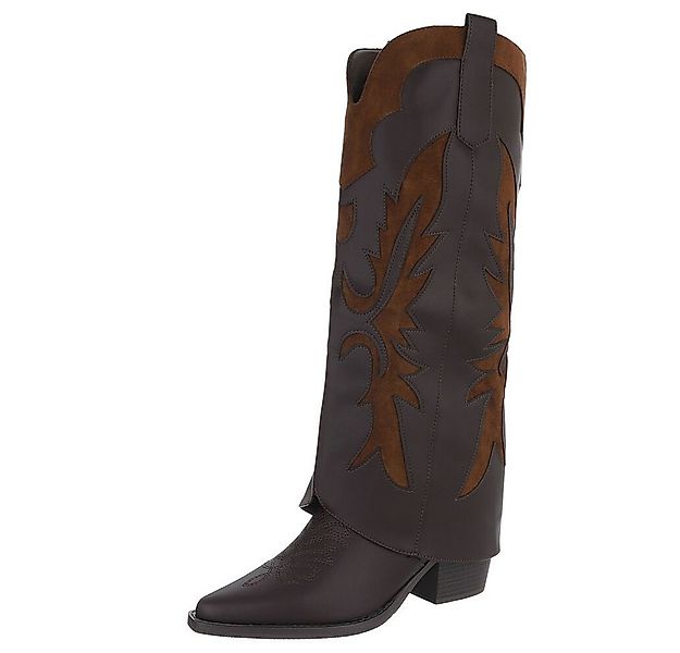 Ital-Design Hochwertige Damen-Stiefel mit kunstvollem Design für Alltag Wes günstig online kaufen