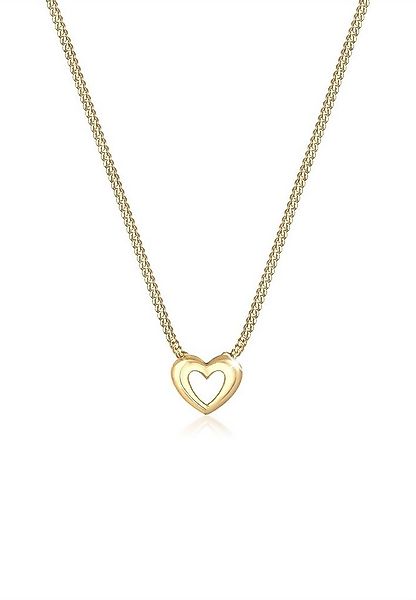 Elli Premium Kette mit Anhänger Anhänger Herz 585 Gelbgold günstig online kaufen