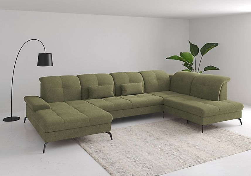sit&more Wohnlandschaft »Amica, U-Form, inkl. Sitztiefenverstellung und Arm günstig online kaufen