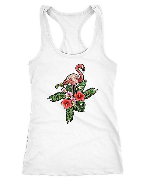 Neverless Tanktop Damen Tank-Top Flamingo Tropical Palmblätter Sommer Stick günstig online kaufen