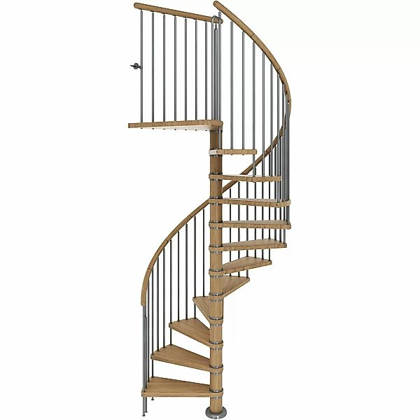 Dolle Spindeltreppe Winnipeg Eiche geölt Ø 120 cm 14 Stufen Eiche FSC® günstig online kaufen