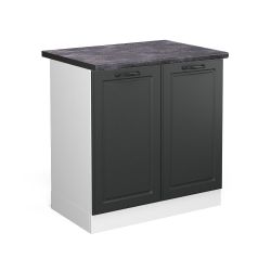 Vicco Spülenunterschrank R-Line, Anthrazit Landhaus/Weiß, 80 günstig online kaufen