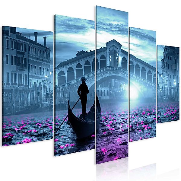 Wandbild - Magic Venice (5 Parts) Wide Blue günstig online kaufen
