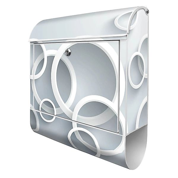 Banjado Design Briefkasten Weiß Pulverbeschichtet 39x47x14cm 2 Schlüssel Mi günstig online kaufen