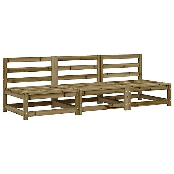 vidaXL Gartensofas ohne Armlehnen 3 Stk 70x70x67 cm Kiefernholz 837934 günstig online kaufen