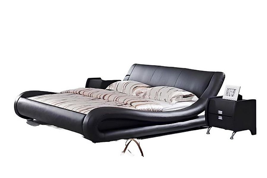 JVmoebel Bett XXL Doppelbett Lederbett Bett Betten Leder Leder Polster Ehe günstig online kaufen