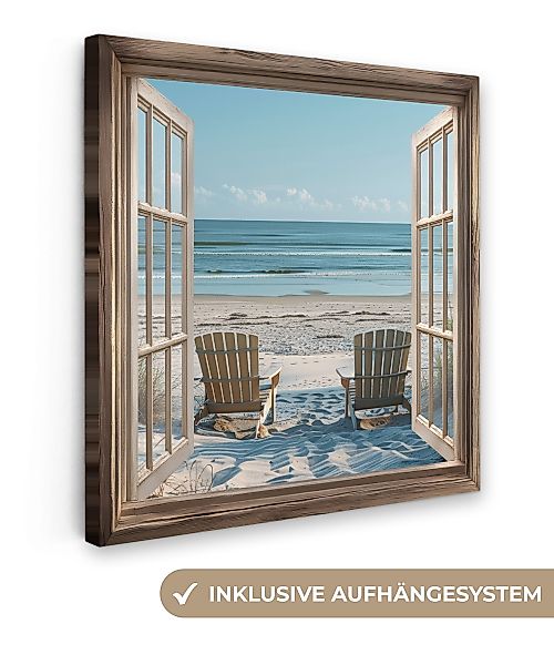OneMillionCanvasses® Leinwandbild Fensterblick - Fenster - günstig online kaufen