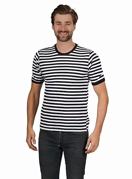 Metamorph T-Shirt Hochwertiger Ringelpulli Kurzarm schwarz-weiß Alltagstaug günstig online kaufen