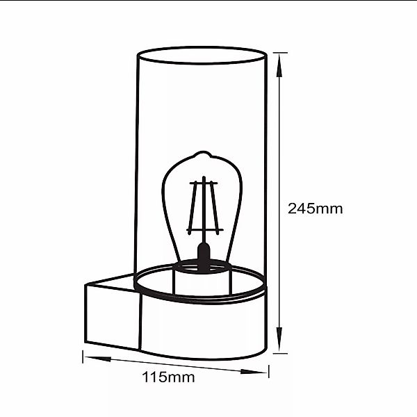 Außenwandleuchte Micha mit klarem Glasschirm günstig online kaufen