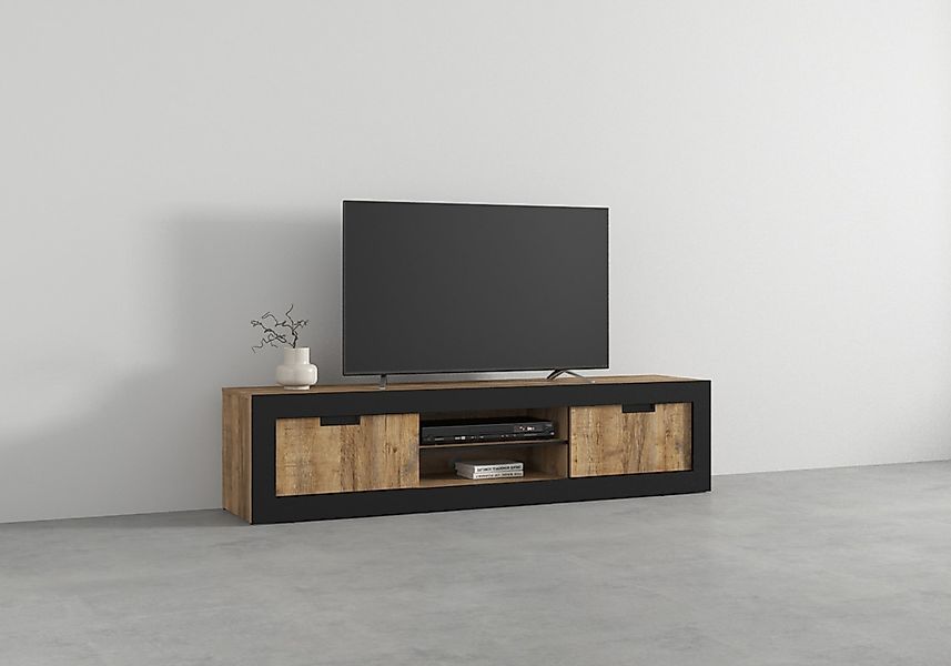 INOSIGN Lowboard "Tudor, Breite 180 cm, moderne TV-Kommode mit 2 Schiebetür günstig online kaufen