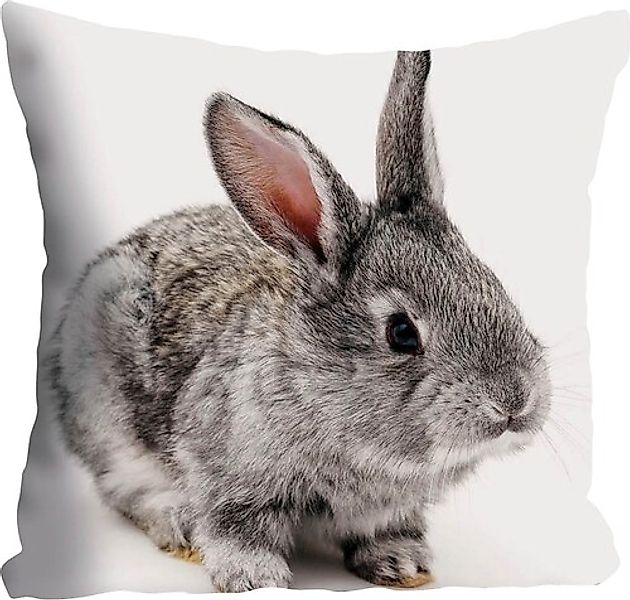 queence Dekokissen »Noel«, Kissenhülle,Kaninchen,Tiermotiv,Niedlich,Verspie günstig online kaufen