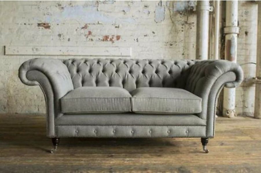 JVmoebel Chesterfield-Sofa, Edle 2 Sitzer Couch Polster Sofa Textil Stoff G günstig online kaufen